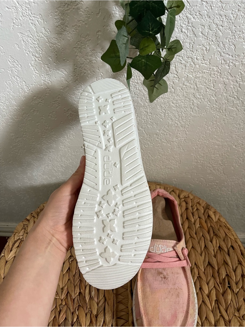 Hey Dude Pink Tie-Dye Canvas Slip-On Sneakers - Picture 7 of 10